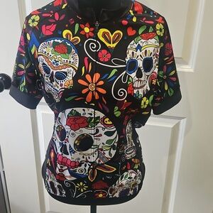 Weimostar Colorful Day of the Dead Cycling Jersey